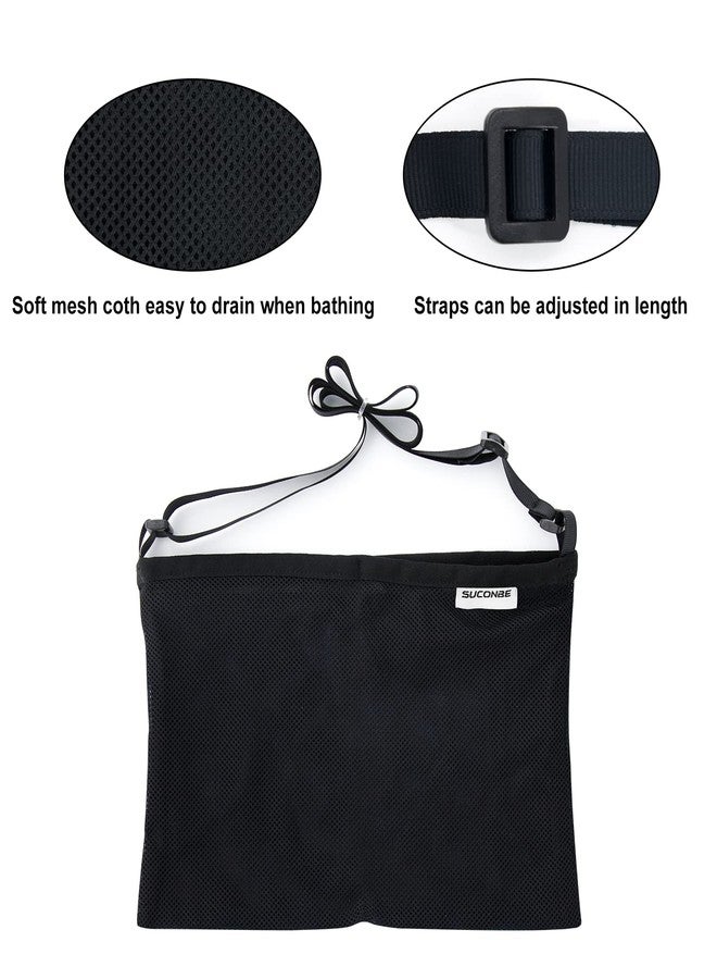 SUCONBE Adjustable Mastectomy Drain Holder-4 Drain Pouches and Shower Bag, for Breast Surgery Mastectomy Breast Reduction Augmentation Post-Surgery Recovery Support Tummy Tuck Patient Care Kit (Black) - Image 3